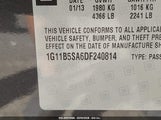 Chevrolet Malibu 1Ls 1G11B5SA6DF240814 снимка