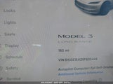TESLA MODEL 3 LONG RANGE REAR-WHEEL DRIVE 5YJ3E1EA2SF930444 снимка