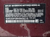 BMW X3 XDRIVE30I 5UX53DP08N9M58218 fotografie
