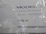 TESLA MODEL 3 LONG RANGE DUAL MOTOR ALL-WHEEL DRIVE 5YJ3E1EB5NF364678 fotografie