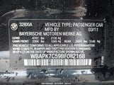 BMW 328I XDRIVE WBAPK7C59BF082168 fotografie
