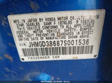 HONDA FIT SPORT JHMGD38687S001536 снимка