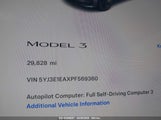 TESLA MODEL 3 REAR-WHEEL DRIVE 5YJ3E1EAXPF569360 снимка
