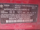 BMW 328I XDRIVE WBAPK7C58BF083683 снимка