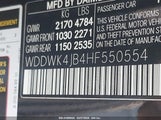 MERCEDES-BENZ C 300 WDDWK4JB4HF550554 снимка