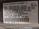 HONDA ODYSSEY SE 5FNRL5H33HB011792 снимка