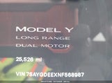 TESLA MODEL Y LONG RANGE DUAL MOTOR ALL-WHEEL DRIVE 7SAYGDEEXNF568987 снимка