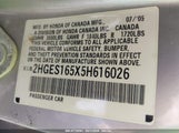 HONDA CIVIC LX 2HGES165X5H616026 снимка