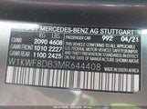 MERCEDES-BENZ C 300 SEDAN W1KWF8DB3MR644408 снимка