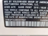 VOLKSWAGEN PASSAT 2.5L WOLFSBURG EDITION 1VWAP7A33EC017587 снимка