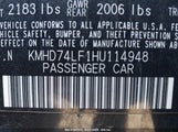 HYUNDAI ELANTRA SE KMHD74LF1HU114948 снимка