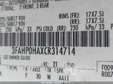 FORD FUSION SE 3FAHP0HAXCR314714 снимка