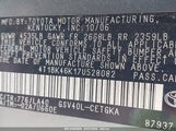 TOYOTA CAMRY XLE V6 4T1BK46K17U528082 fotografie
