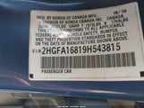 HONDA CIVIC EX 2HGFA16819H543815 снимка
