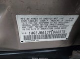 HONDA CIVIC EX 1HGEJ8643YL000579 снимка