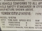 CHEVROLET TAHOE LS 1GNEK13T91J141616 photo