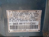 HONDA CIVIC VALUE PACKAGE 2HGEJ6616YH562841 снимка
