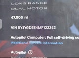 TESLA MODEL Y LONG RANGE DUAL MOTOR ALL-WHEEL DRIVE 5YJYGDEE4MF122362 снимка