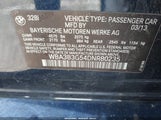 BMW 328I XDRIVE WBA3B3G54DNR80235 снимка