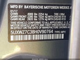 BMW X3 SDRIVE28I 5UXWZ7C38H0V90764 снимка