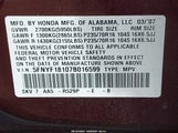 HONDA PILOT LX 5FNYF18107B016599 снимка