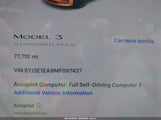 TESLA MODEL 3 STANDARD RANGE PLUS REAR-WHEEL DRIVE 5YJ3E1EA9MF097437 снимка