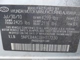 HYUNDAI SONATA GLS 5NPEB4AC0BH117230 снимка