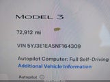 TESLA MODEL 3 REAR-WHEEL DRIVE 5YJ3E1EA5NF164309 снимка