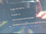 TESLA MODEL 3 REAR-WHEEL DRIVE 5YJ3E1EA6NF332281 снимка