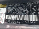 TOYOTA CAMRY SE 4T1BE46KX7U028266 снимка