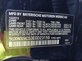 BMW X3 XDRIVE28I 5UXWX9C53E0D23159 снимка