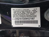 HONDA CIVIC LX 2HGFA16569H521007 снимка