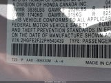HONDA CIVIC LX 2HGFE2F22PH540439 снимка