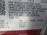 Chevrolet Trax Fwd Lt KL77LHE21RC049764 photo