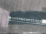 TOYOTA COROLLA LE 5YFEPMAE6MP233802 снимка