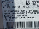 FORD F-150 FX4/LARIAT/XLT 1FTPW14V67KC94849 photo