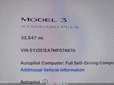 Tesla Model 3 Standard Range Plus Rear-Wheel Drive 5YJ3E1EA7MF074870 снимка