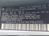 BMW 325I WBAAZ33414KP86005 снимка