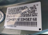 Honda Civic Dx 2HGES16133H583168 снимка