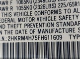 Honda Cr-V Ex-L 2HKRM4H75FH611609 снимка