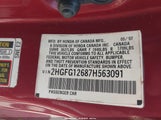 Honda Civic Lx 2HGFG12687H563091 снимка