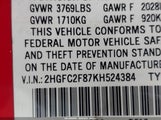 Honda Civic Sport 2HGFC2F87KH524384 снимка