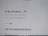 Tesla Model Y Awd/Long Range Dual Motor All-Wheel Drive 7SAYGDEE4PA175275 fotografie
