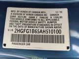Honda Civic Lx 2HGFG1B65AH510100 снимка