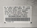 Acura Tl 19UUA66265A015633 снимка