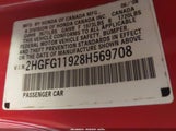 Honda Civic Ex-L 2HGFG11928H569708 снимка