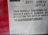 Buick Lacrosse Cxl 1G4GC5ED9BF285453 снимка