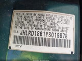 Honda Cr-V Ex JHLRD1861YS019878 снимка
