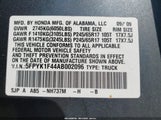 Honda Ridgeline Rts 5FPYK1F44AB002096 снимка