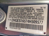 Honda Civic Lx 2HGES16574H509577 снимка